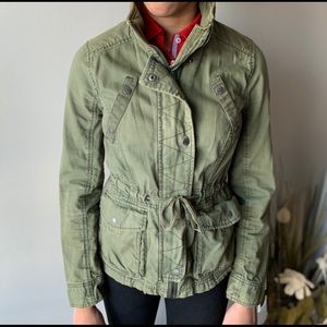 Hollister Canvas Green Utility Jacket
